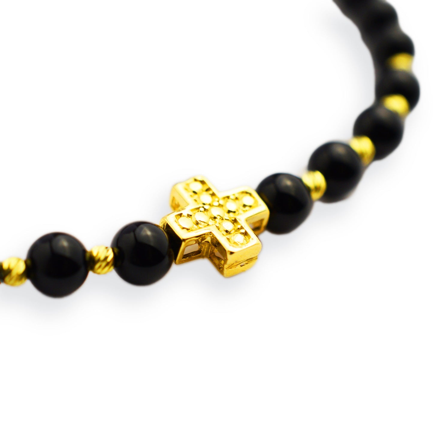 Gold on black thread