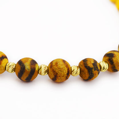 Злато на конец с тибетски ахат