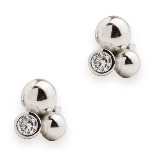 Златни обици от бяло злато