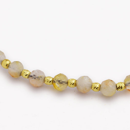 Злато на конец със слънчев камък