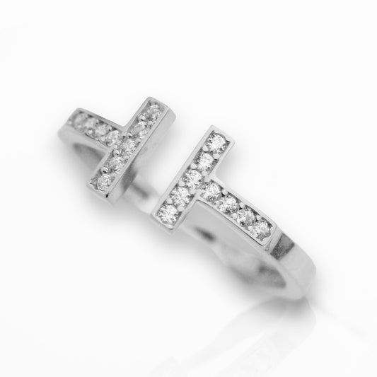 Златен пръстен от бяло злато - Yaniko Gold