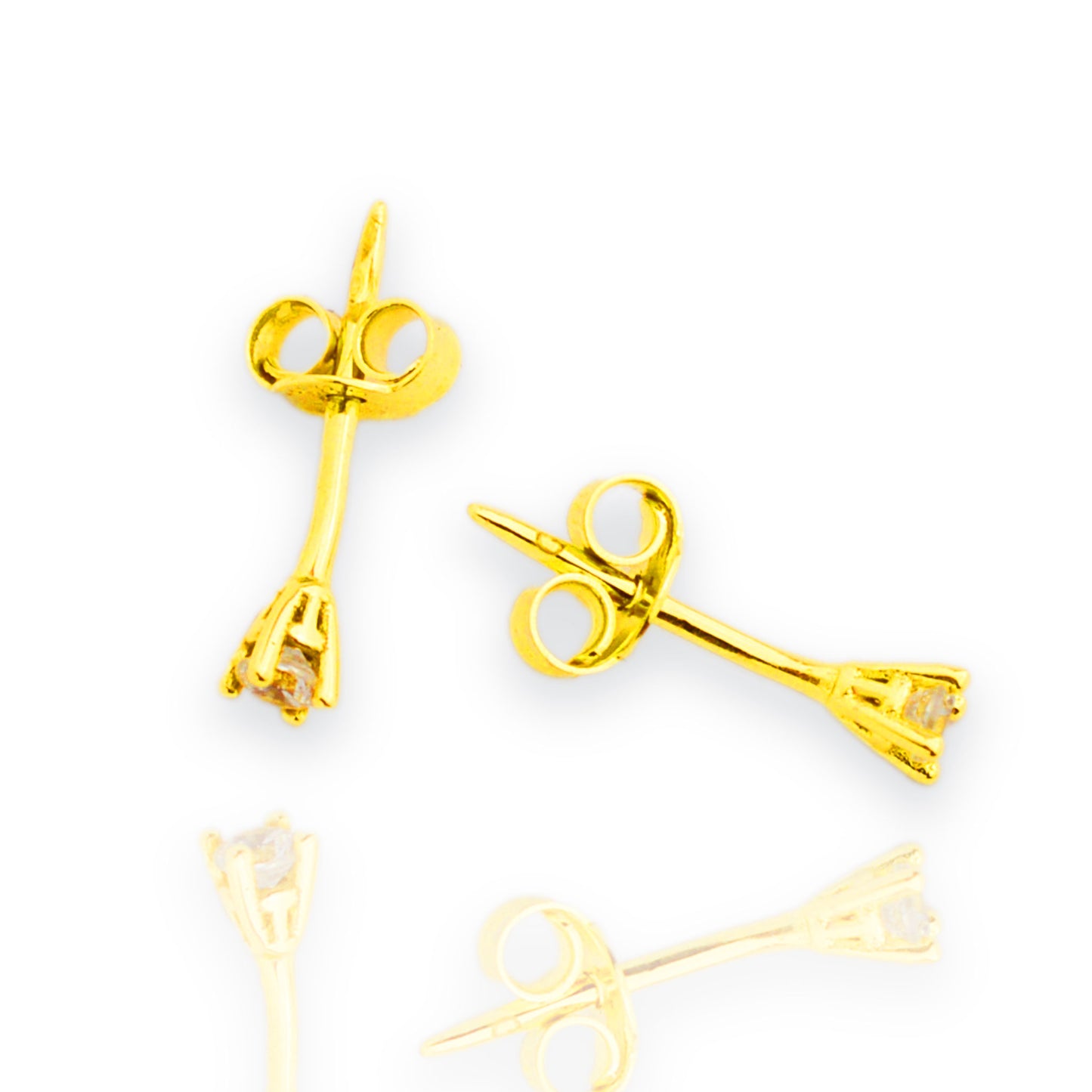 Gold screw earrings