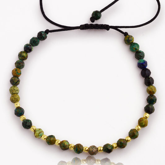 Златно на конец с африкански тюркоаз