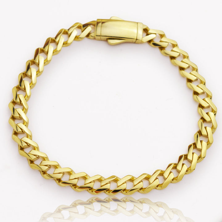 Златна плътна гривна Yaniko Gold