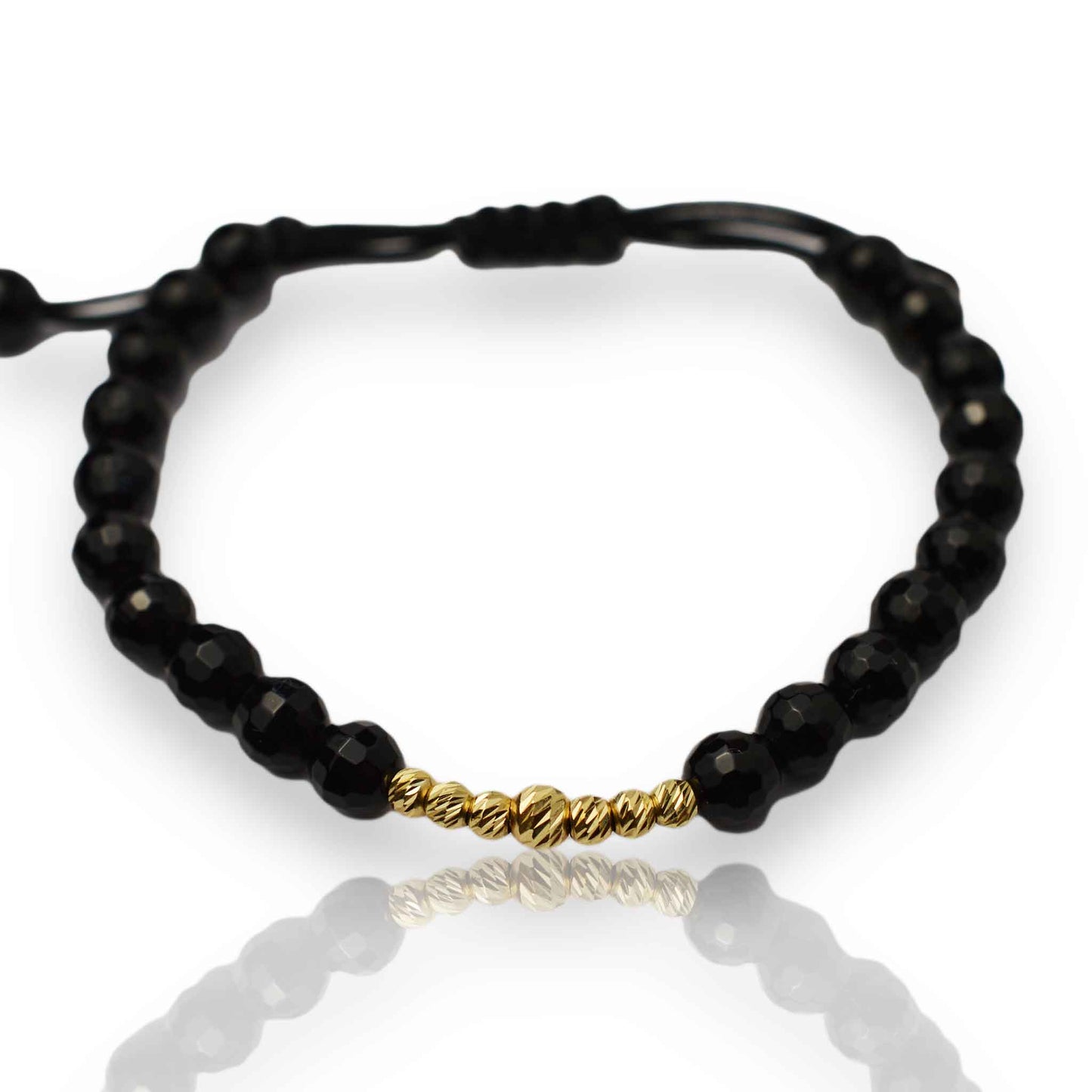 Злато на черен конец с оникс - Yaniko Gold