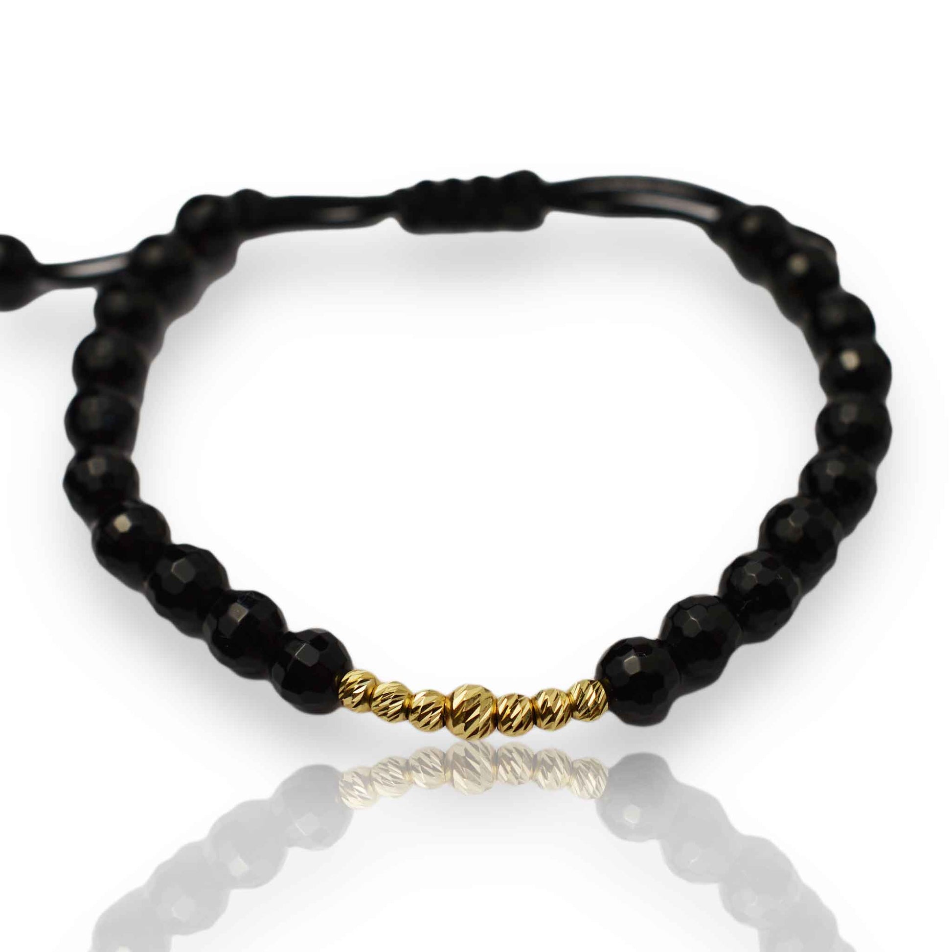 Злато на черен конец с оникс - Yaniko Gold