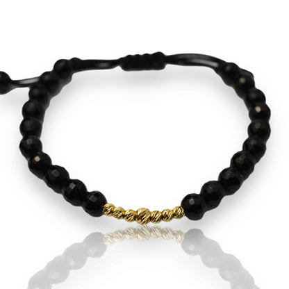 Злато на черен конец с оникс - Yaniko Gold