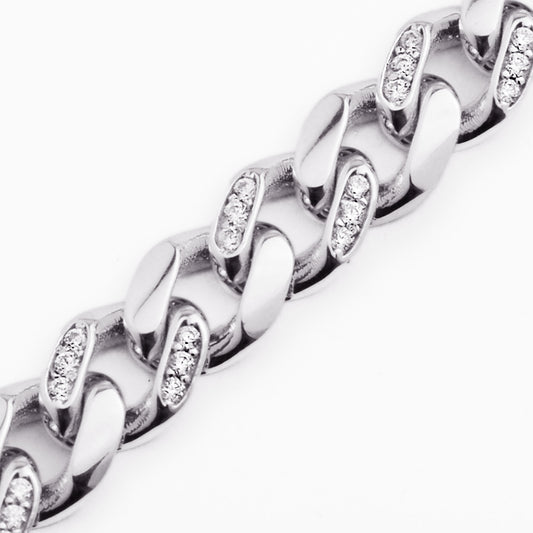Златна гривна от бяло злато  - Monaco Chain