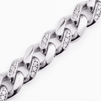 Златна гривна от бяло злато  - Monaco Chain