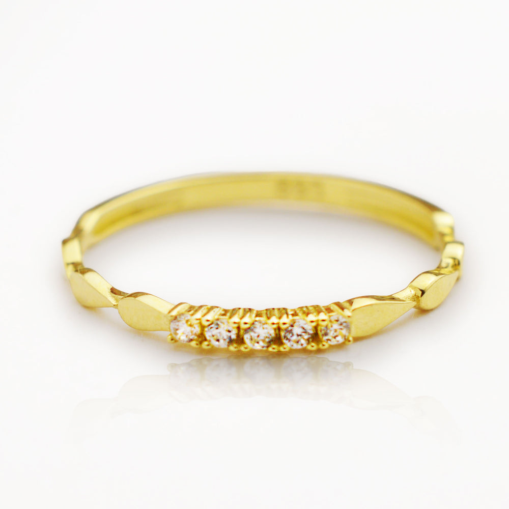 Дамски пръстен 14К жълто злато