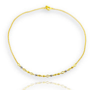 Златен синджир от бяло и жълто злато Yaniko Gold