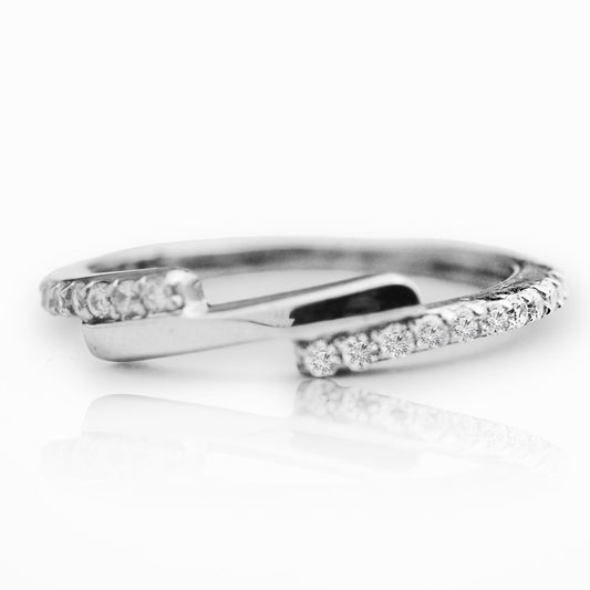 Златен пръстен от бяло злато - Yaniko Gold