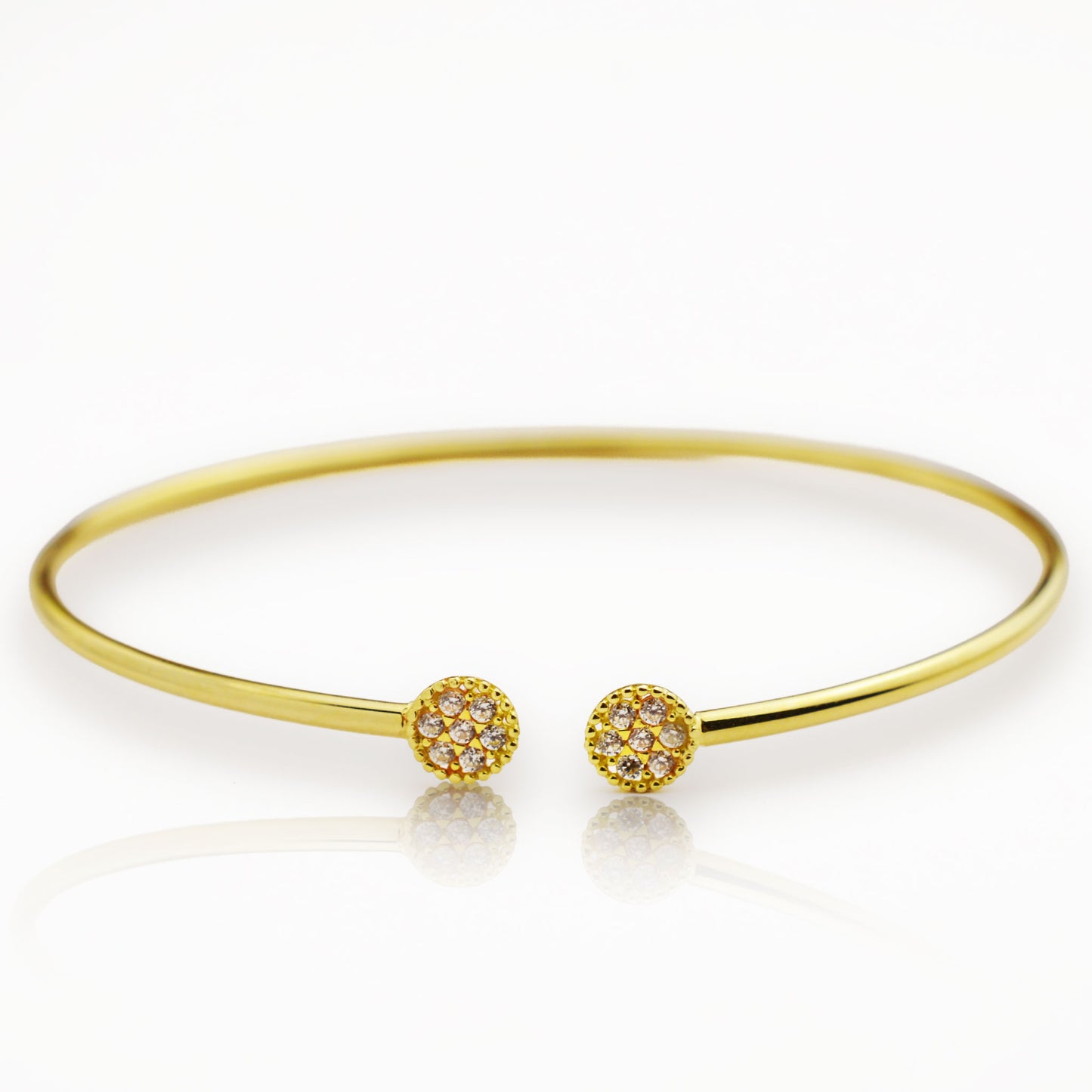 Златна твърда олекотена гривна - Yaniko Gold