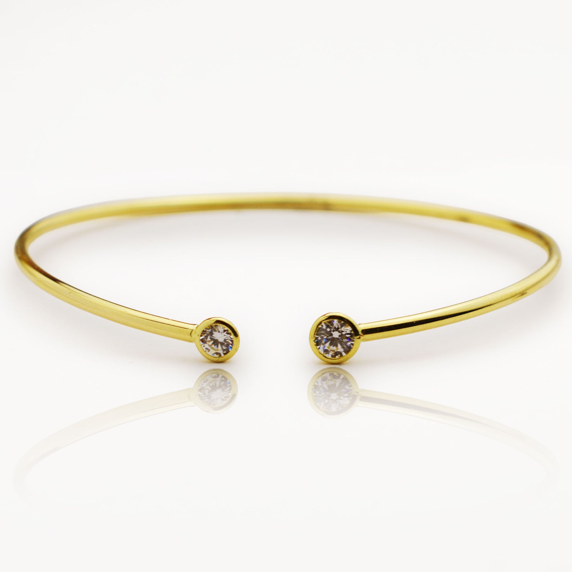 Златна твърда олекотена гривна - Yaniko Gold