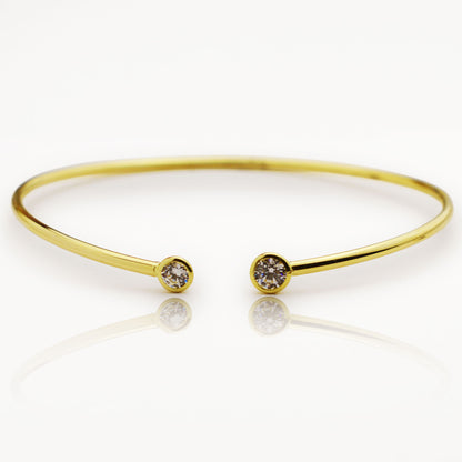 Златна твърда олекотена гривна - Yaniko Gold