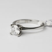 Пръстен от бяло злато и мойсанит 1.00ct. Yaniko Gold
