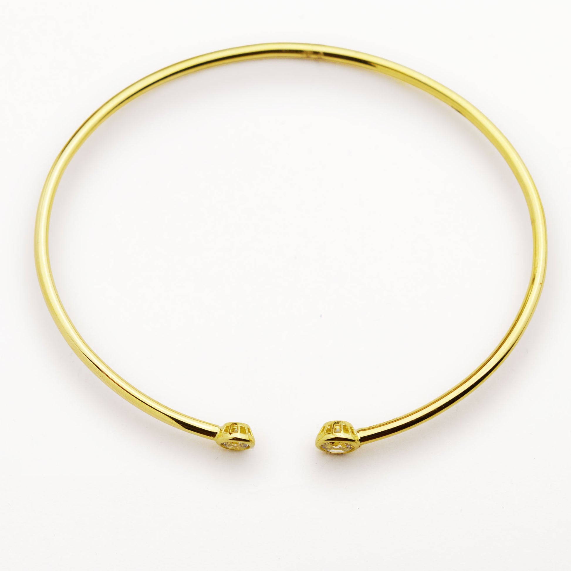 Златна твърда олекотена гривна - Yaniko Gold