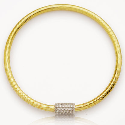 Златна еластична гривна - Yaniko Gold