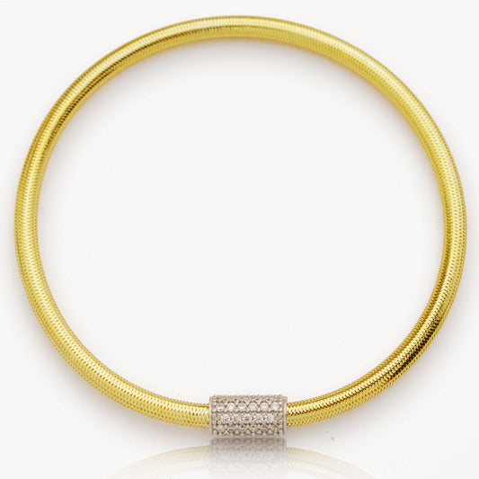 Златна еластична гривна - Yaniko Gold