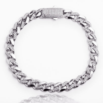 Златна гривна от бяло злато  - Monaco Chain