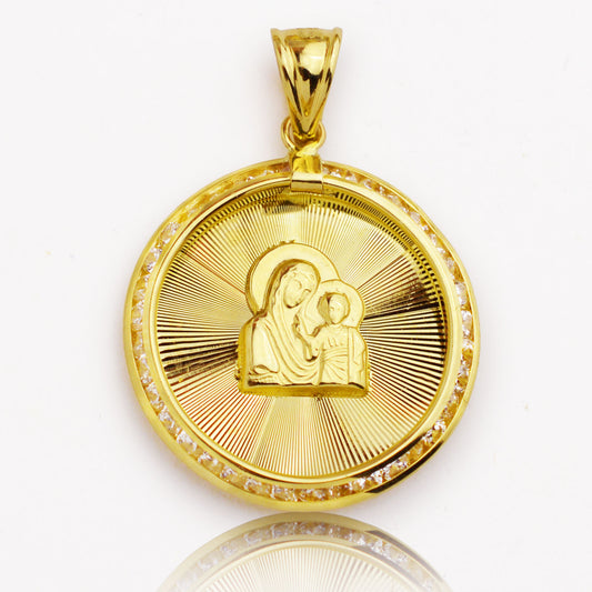 Златна висулка - Богородица (2.5см)