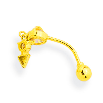 Gold belly button ring
