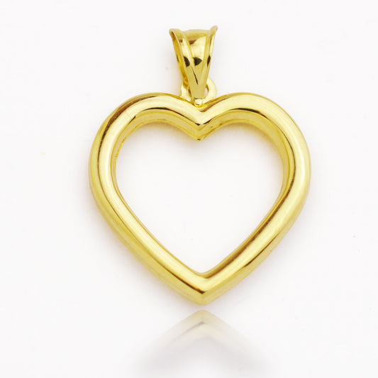 Златна висулка - Сърце (2см)