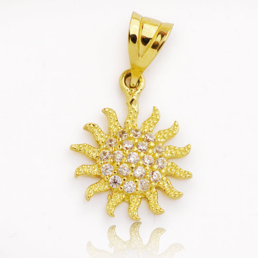 Златна висулка - Слънце (1см)