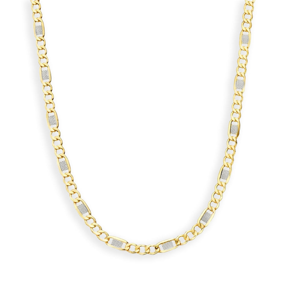 Златен синджир Картие със затворено звено 14К – 3,6 мм, бяло злато